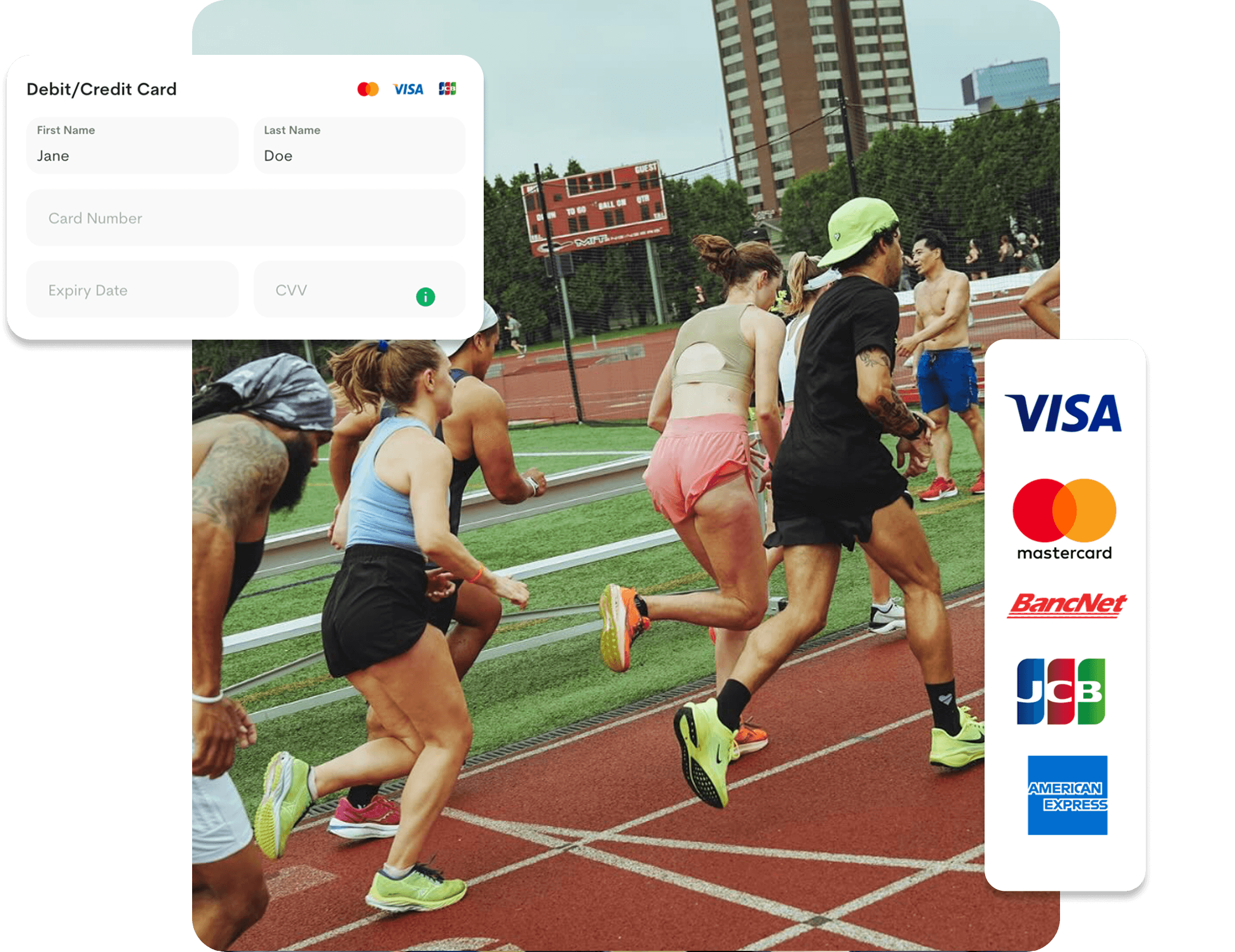 Runners on track with payment form UI